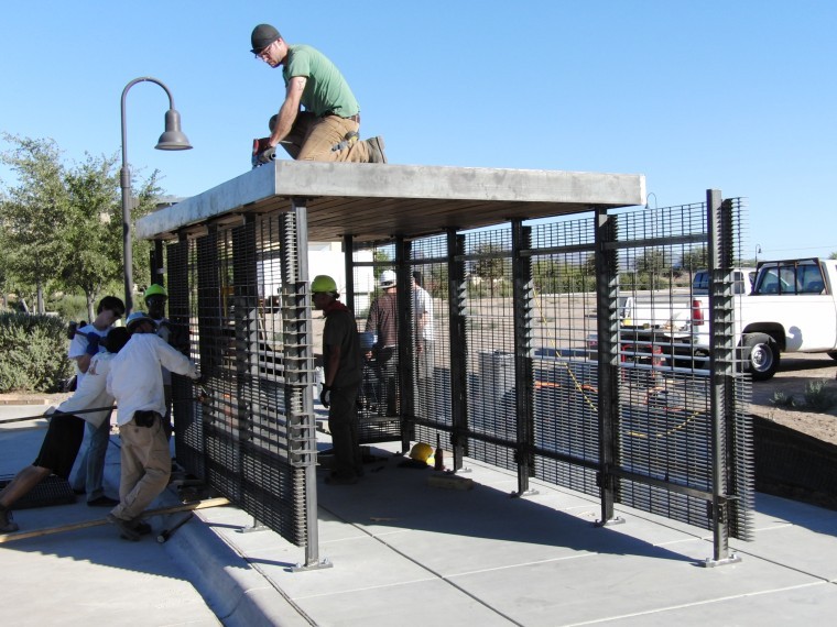 Two new bus shelters are being installed in Marana